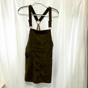 Overalls dress dark green